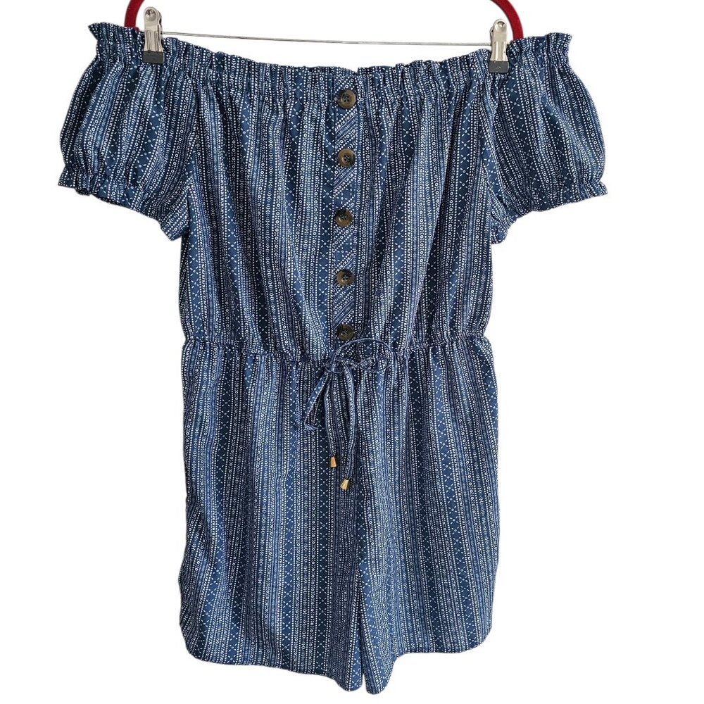 Hint of Blush Blue Romper Shorts